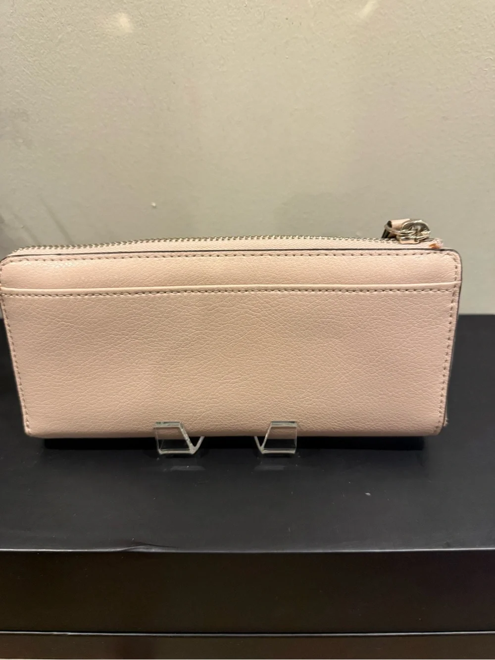 ♠️ kate spade Blush Pink Leather Bow Zip Wallet